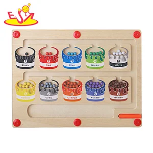 Early Educational Color Number Sorting Wooden Magnetic Maze Toy For Kids W11H119
